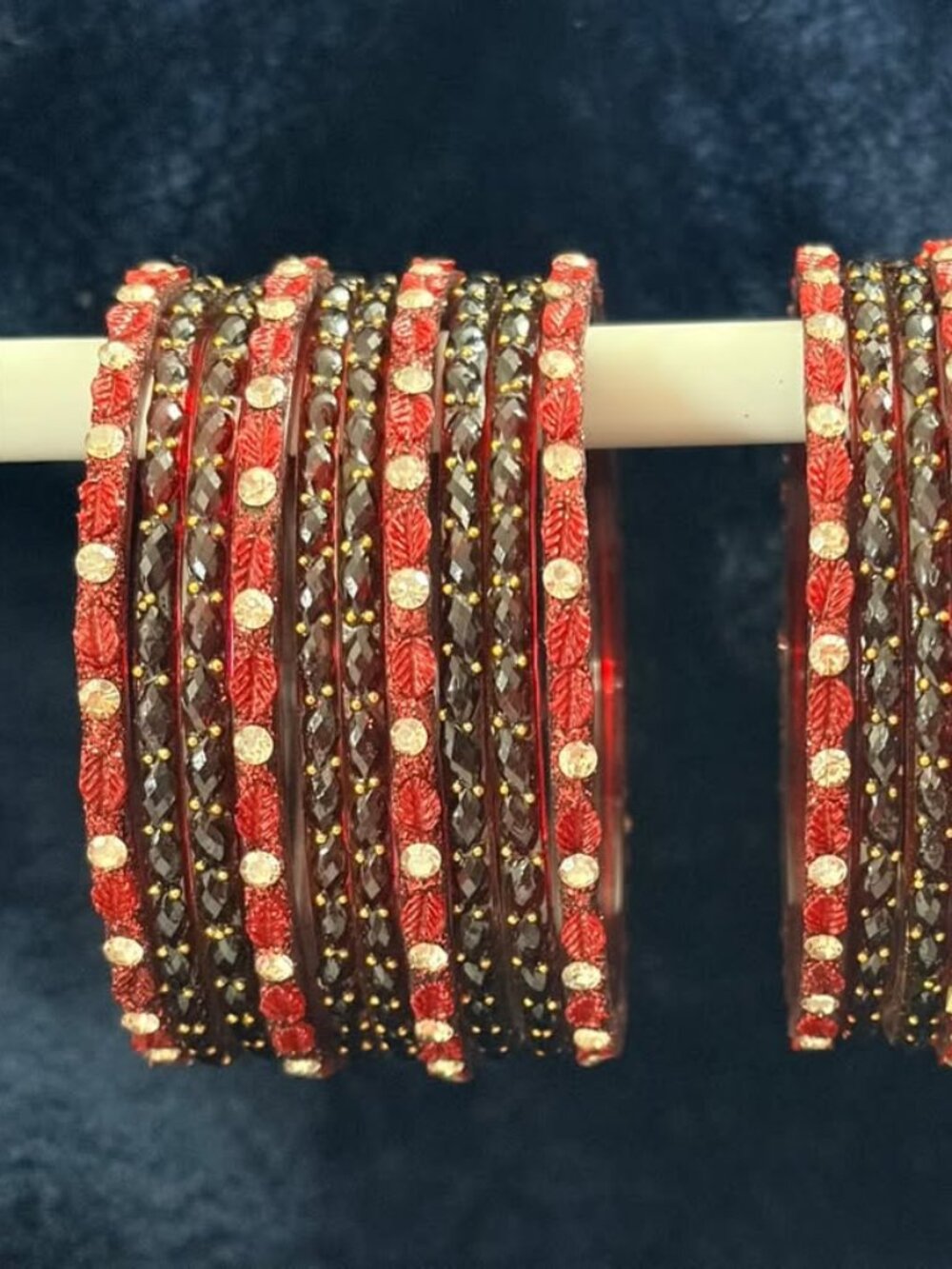 Women's Multi-Piece Rhinestone Bangle Set, Silver-Tone Textured Stackable Wrist